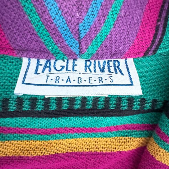 Eagle River Aztec Wool Jacket 16 Vintage Southwest Cardigan Western Boho (Flaw) - Picture 5 of 8